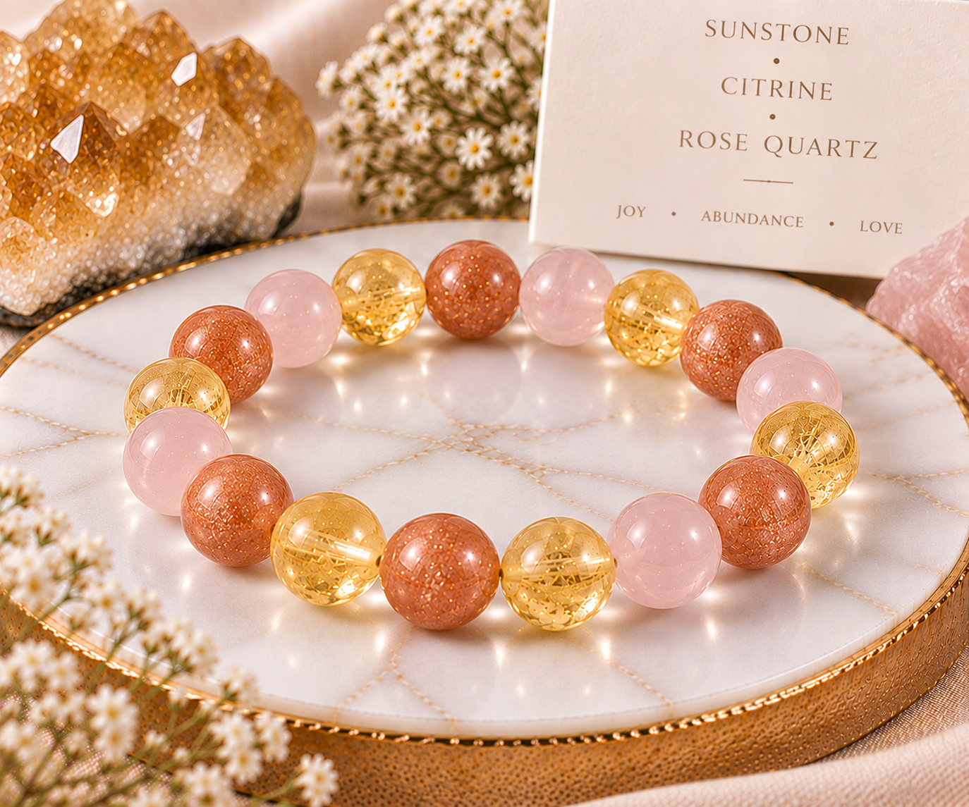 Sunstone • Citrine • Rose Quartz