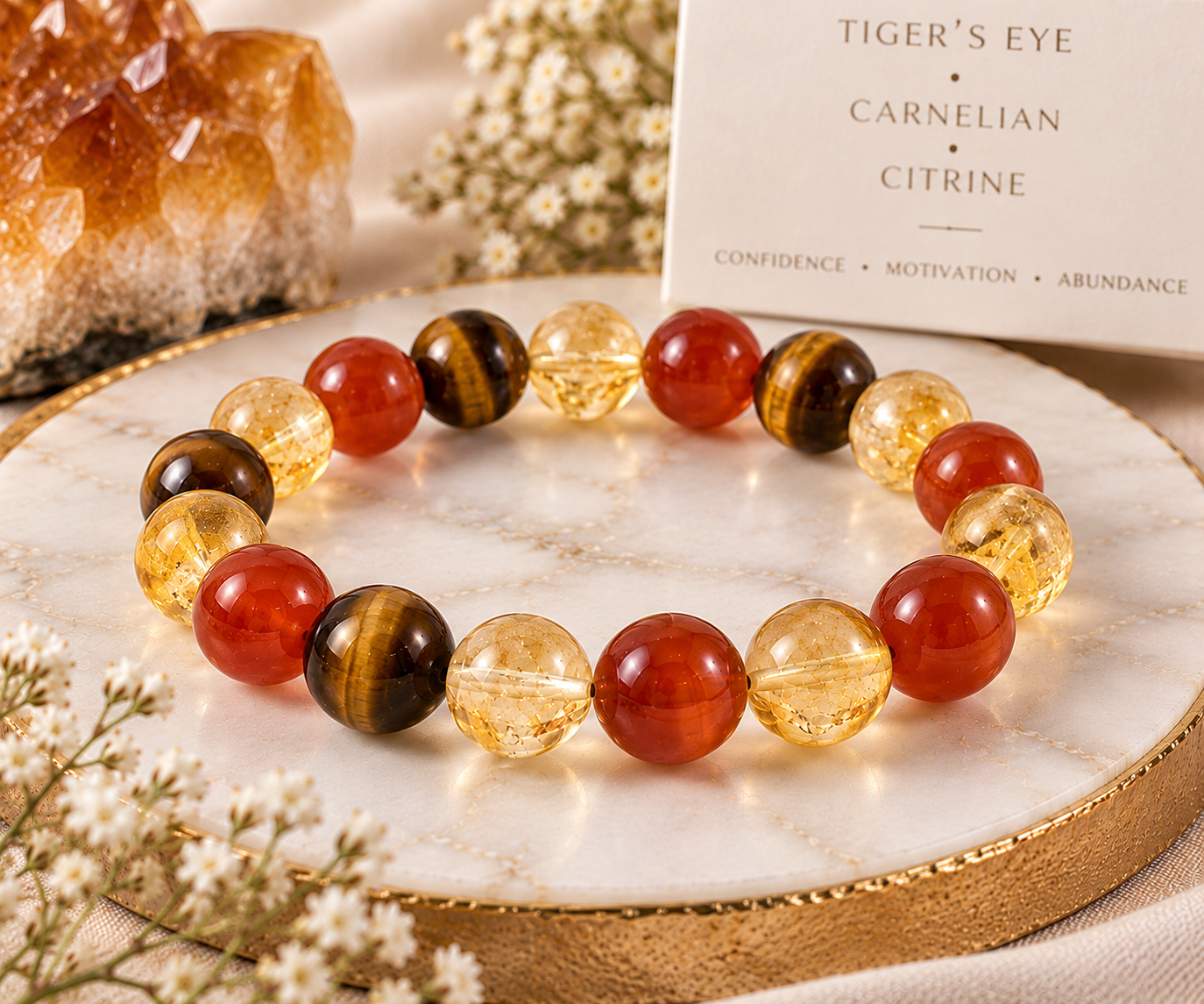 Tiger's Eye + Carnelian + Citrin