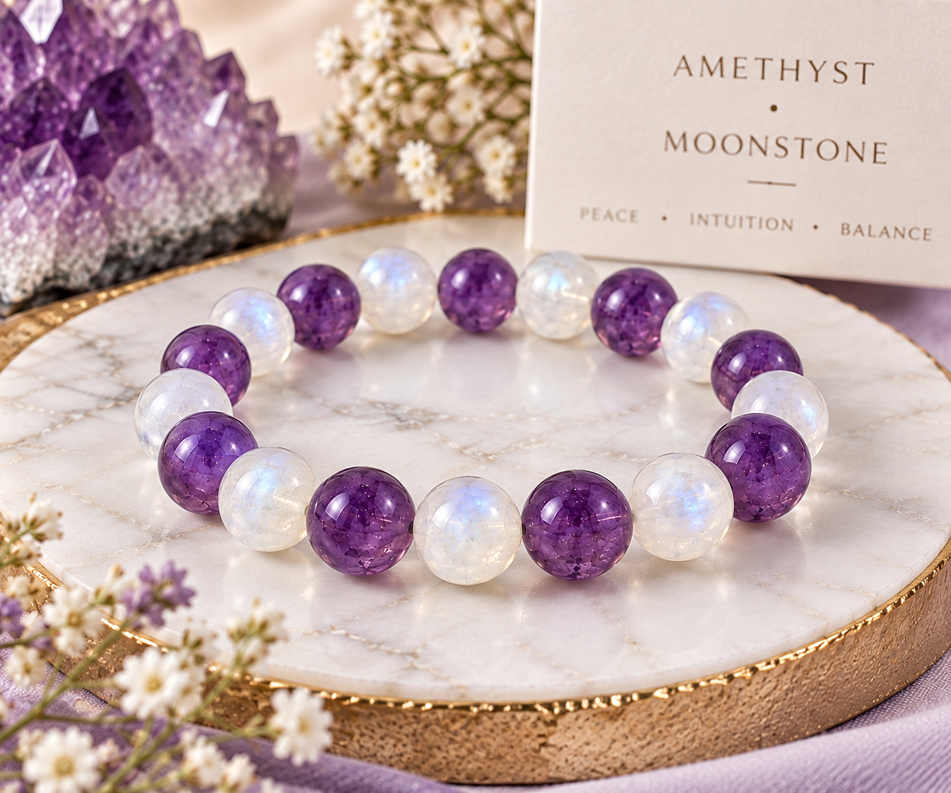 Amethyst + Moonstone
