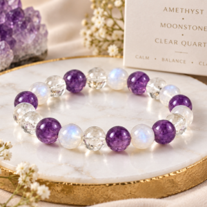 Amethyst + Moonstone + Clear quartz